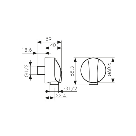 0101 Настенное подключение шланга KAISER